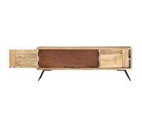 NEUF Armoire TV - Beige - Meuble TV - TABLE TV - 110x30x40 cm - Bois massif de manguier TT3031