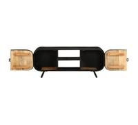 NEUF Armoire TV - Brun - Meuble TV - TABLE TV - 110x30x45 cm - Bois de manguier brut TT3034