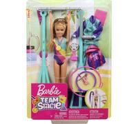 Neuf Barbie Équipe Stacie Poupée et Gymnastique Set de Jeu Avec Tournant Barre