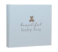 Neuf Bébé 50 6'x4' Photo Album Avec Argent Nounours de Fixation - Beau Garçon