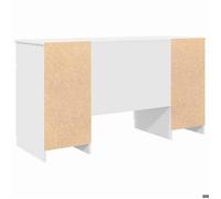 NEUF Bureau 1 personne, Table Informatique élégante, Bureau avec tiroir Blanc 140 x 49 x 76cm ,Bois d'ingénierie FR00_42386959758