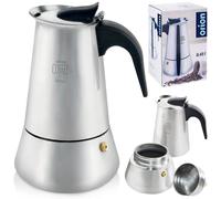 NEUF Cafetière expresso Orion 450 ml acier inoxydable argent 9 tasses cafetiè...
