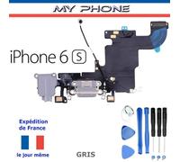 Neuf_Connecteur de CHARGE pour APPLE IPHONE 6S GRIS + Microphone + Antenne Dock Port micro USB Nappe Flex + Kit 8 outils
