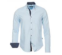 Neuf. Designer Chemise par Carisma de lin dans bleu clair uni crm8339 - Bleu - XXL