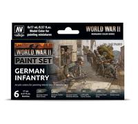 Vallejo 070206 Kit de Peinture d'infanterie Allemande WWII 17 ML (Lot de 6)