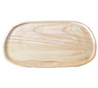 Neuf exclusif en bois Bois de chêne Plateau de service Plat de nourriture de cuisine vintage Marron 31 cm