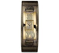 Neuf Guess Cuivre Python Cuir Manchette + Cristaux Logo Or Ton WATCH-W90056L1