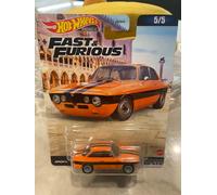 Hot Wheels Voiture miniature métal Alfa Romeo Giulia Sprint GTA Fast & Furious Real Riders 1/64 7 cm