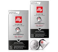 NEUF Illy Nespresso Forte Extra Bold Roast 2 x 10 capsules 100 % Arabica Espr...