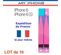 Neuf = Lot De 10 : Autocollant Sticker Adhésif Colle Batterie Iphone 6 / 6s Double Face Strips