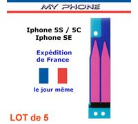Neuf = Lot De 5 : Autocollant Sticker Colle Batterie Iphone 5s / 5c / Se Adhésif Double Face Strips