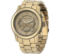 Neuf Michael Kors Bronze S / Acier Oversize Runway Chronographe WATCH-MK8227
