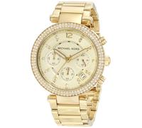 Neuf Michael Kors Parker Ton Doré , S / Acier, Chrono, Cristal, Bracelet