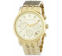 Neuf Michael Kors Ritz Or Ton + Cristal Chronographe Cadran + Date Montre