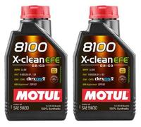 Neuf Motul 8100 X-Clean Efe 5W30 5W-30 Entièrement Synthétique Moteur Huile 2 L