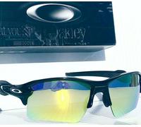 NEUF Oakley FLAK 2.0 Noir Lunettes De Soleil Avec Lenses FIRE Polarized 9188