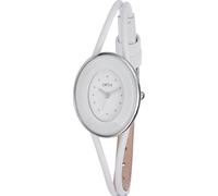 Neuf OPEX Paris EDITH Argent Ton, Cuir Blanc Bande , Ovale FEMME WATCH-X3641LA4