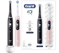 NEUF Oral B iO Series 6 Brosse à Dents Électrique Double Pack Noir Rose Smart