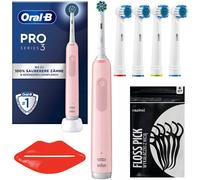 NEUF Oral-B Pro 3 3000 Cross Action Rose Brosse à Dents Électrique Set...