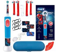 NEUF Oral-B Vitality Pro 103 Brosse à Dents Enfant Spiderman Set avec 4 Embou...