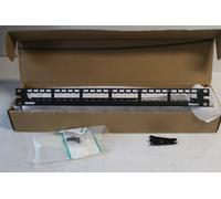 MINI-COM All Metal Shielded Modular Patch Panel - Tableau de connexions - STP - noir - 1U - 19" - 24 ports