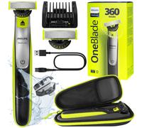 NEUF Rasoir Philips OneBlade 360 QP2734/23 avec étui vert batterie sèche humide
