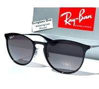 Ray-Ban Erika Metal Lunettes De Soleil Monture Noir Verres Gris Polarisé 54-19