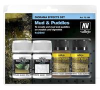 Neuf Set D'Effet Vallejo Boue Et Flaques, 4 X 35 Ml Set D'Effet 73189