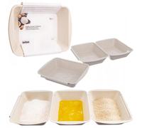 NEUF Set Panier 3 Pièces Beige Plastique Empilable Lave-vaisselle 3x15L