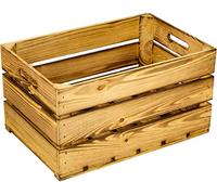 Neuf Stable Caisse de Fruits Escaliers, Caisse de Pommes, Boîte à vin en du Altes Land (Vieux-Pays) en Allemagne Nature 54x35x30 cm - flammé