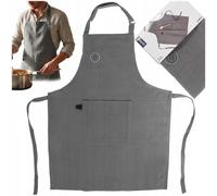 NEUF Tablier de cuisine gradué en coton gris
