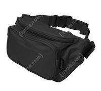 NEUF toile noire Sac de taille standard - 3 Poche Banane JOUR ceinture transport
