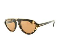 Neuf Tom Ford MILO-02 TF737 56E 54-21-145 Havane Pilote Jante Complète Unisexe