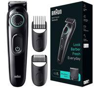 Braun BeardTrimmer 3 BT3411 Batterie 40 2 cm Noir, Vert