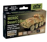 Neuf Vallejo Jeu de Couleurs, Merdc Wüstentarnung US Armée, 6x17ml Article 71212