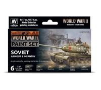 Neuf Vallejo Jeu de Couleurs, Soviétique Panzerung Et Infanterie WWII, Article