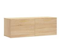 NEUF Vitrine suspendu - Meuble haut cuisine Armoire murale chêne sonoma 100x36,5x35cm bois d'ingénierie promo169791