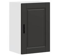 NEUF Vitrine suspendu - Meuble haut cuisine Armoire murale de cuisine Porto noir bois d'ingénierie promo802721