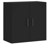 NEUF Vitrine suspendu - Meuble haut cuisine Armoire murale noir 60x31x60cm bois d'ingénierie promo271686
