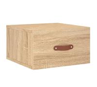 NEUF Vitrine suspendu - Meuble haut cuisine Table de chevet murale chêne sonoma 35x35x20cm promo249362