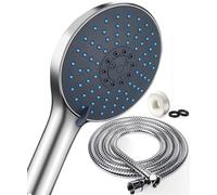 NEUFLY Pommeau de douche universel chromé avec tuyau en acier inoxydable 7 modes de douche