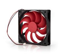 Neuftech 120mm x 120mm x 25mm DC 12V 1.92W 2,5 Broches Ventilateur de Refroidissement Carre pour Le châssis de l'ordinateur Noir Rouge