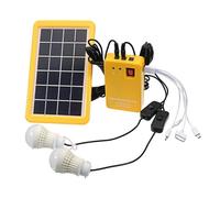 NEUFU Générateur Système Solaire Panneau 3W USB Chargeur de téléphone +2 Ampoules