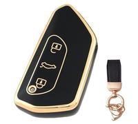 NEUHOO Accessoires de voiture compatibles avec Ford Transit | Tourneo Connect 2022-2024 2025 Coque de clé et porte-clés - En silicone, Noir , S