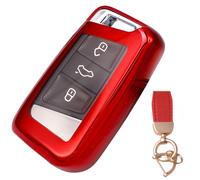 NEUHOO Accessoires pour voiture Skoda Fabia 4 2021-2024 2025 Housse t porte-clés, boîtier n silicone pour carte clé (Rouge)