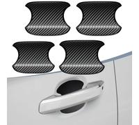 NEUHOO Lot de 4 protections de poignée de porte de voiture pour Dacia Sandero Stepway 3 Extreme 2020-2023 2024, protection anti-rayures en carbone 3D pour poignées de voiture
