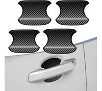 NEUHOO Lot de 4 protections de poignée de porte de voiture pour Renault Alaskan 2017-2025 2026, carbone 3D, protection anti-rayures