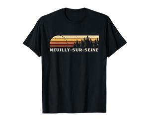 Neuilly-sur-Seine, France Evergreen Vintage Sunset T-Shirt