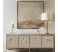 Neukids Set Of 16 Lotus Mirror Stickers 22 X 15 Cm Ohm Lotus Gold Wall Stickers Living Room Bedroom Acrylic Mirror Sticker Cabinet Fireplace Fridge Etc Diy Decoration