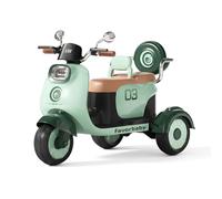 Neuleb YFQ Vedes Moto électrique pour enfants à 3 roues, jouet porteur pour tout-petits avec phare LED, musique, port USB, boîte de rangement et siège de sécurité, batterie rechargeable, pour garçons 